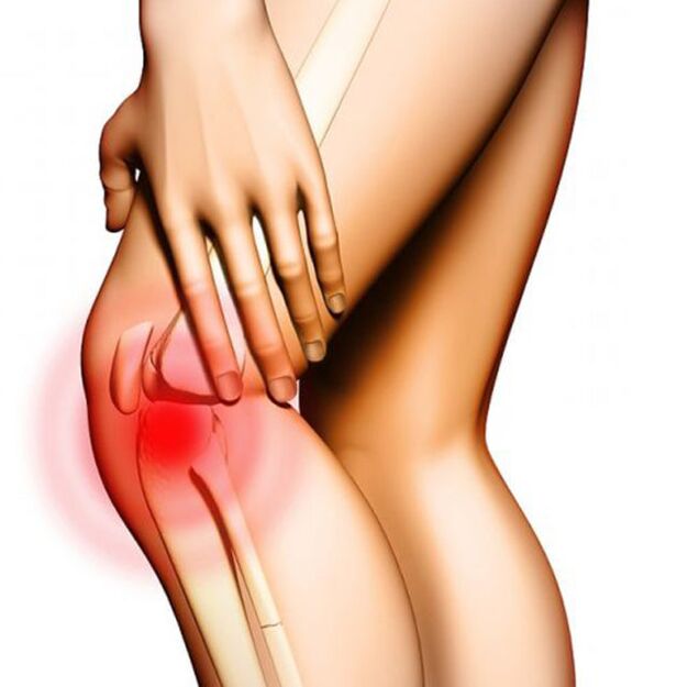 pain in the knee with arthrosis