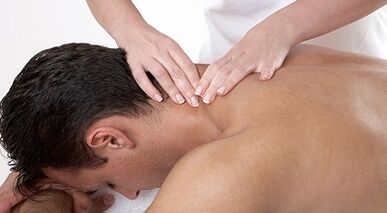 Neck massage with osteochondrosis